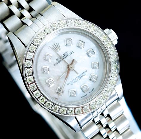 rolex oyster perpetual day date mens diamond watch 5.50 ctw|Rolex Day-Date diamond bezel.